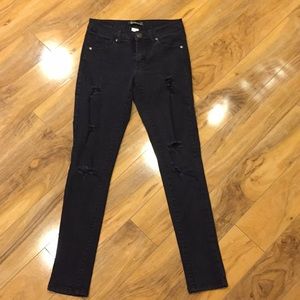 Size 5 black distressed jeans